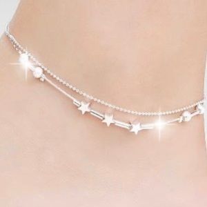 STAMPED S925 SILVER ANKLE BRACELET